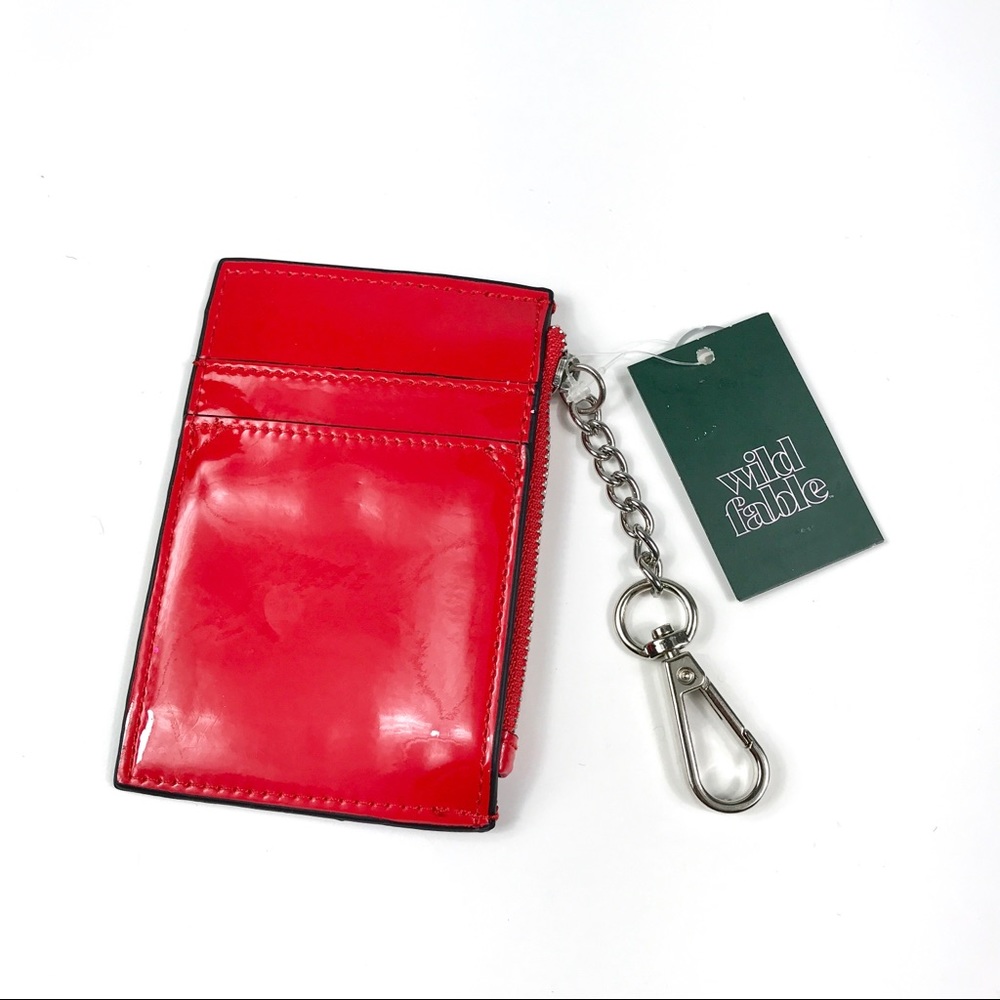 Simple Red Wallet with a Keyring [Wild Fable]